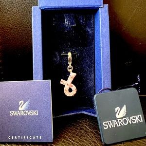 Pink Ribbon Breast Cancer Swarovski charm